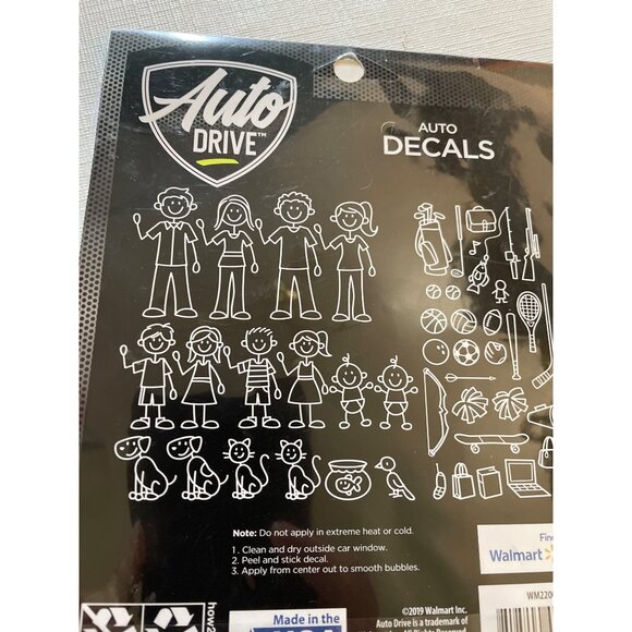 Auto Drive Family Stick Figure Auto Decals Made In USA 46 Pieces - Picture 7 of 7